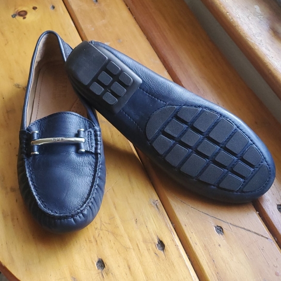 Lauren Ralph Lauren Shoes - Ralph Lauren navy moccasins loafers 8.5